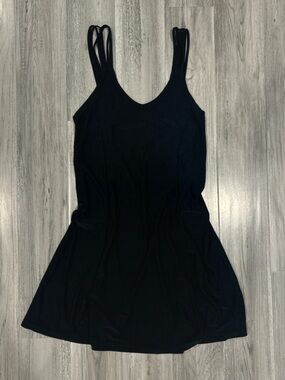 Black Strappy V-Neck Mini Dress